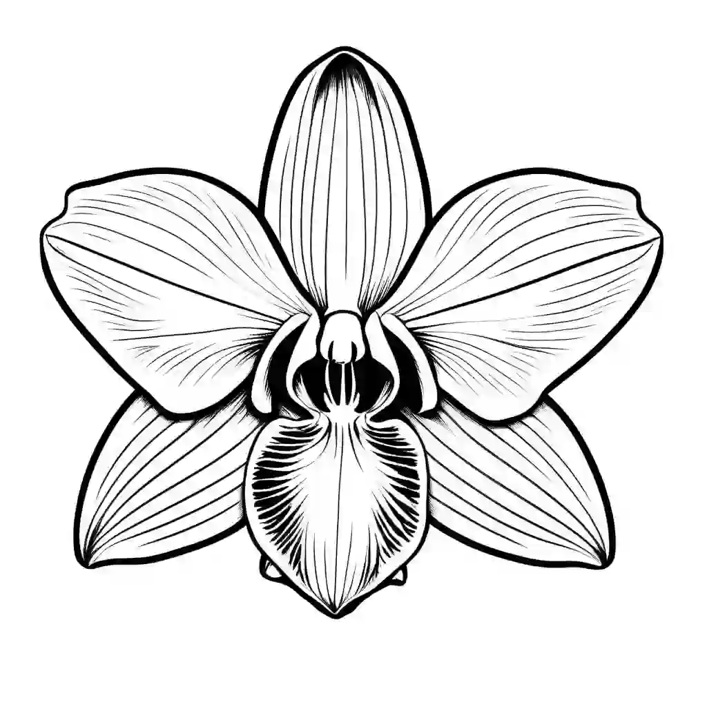 Orchids coloring pages